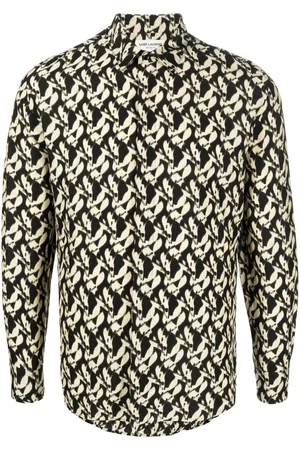 Saint Laurent Abstract-print cotton shirt