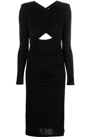 Roland Mouret Ruched long-sleeved maxi dress