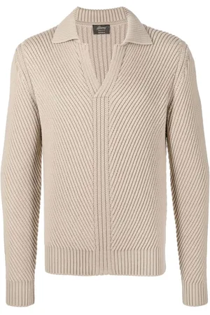 BRIONI V-neck ribbed-knit jumper