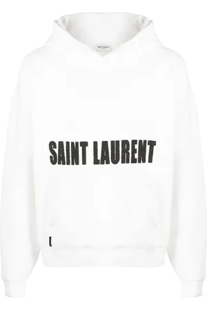 Saint Laurent Logo-print textured hoodie