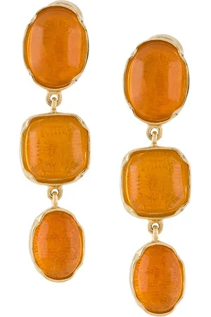 Goossens Three Cabochons clip earrings