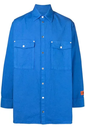 Heron Preston Logo-patch button-up shirt