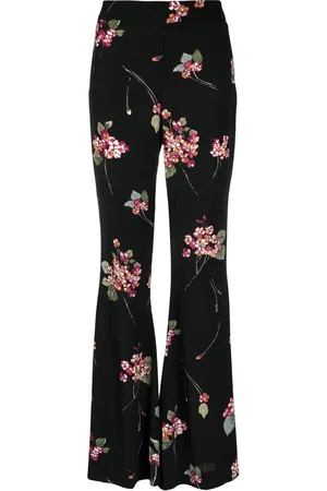 Twin-Set Floral-print wide trousers