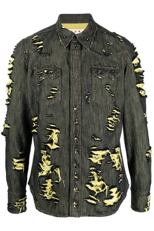 Marni Distressed denim shirt