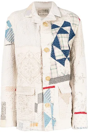 BY WALID Patchwork-design jacket