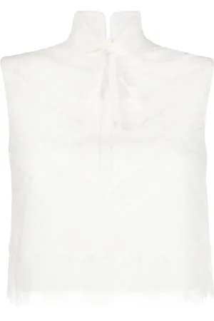 SHIATZY CHEN Lace-trim mulberry-silk vest