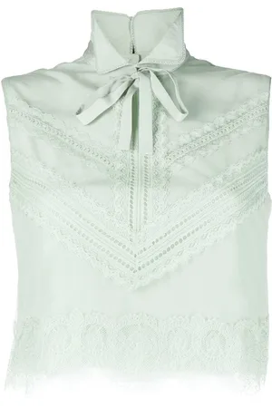 SHIATZY CHEN Lace-trim mulberry-silk vest