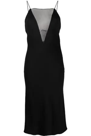 Stella McCartney Compact silk crepe midi dress