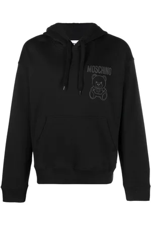 Moschino Teddy-print cotton hoodie