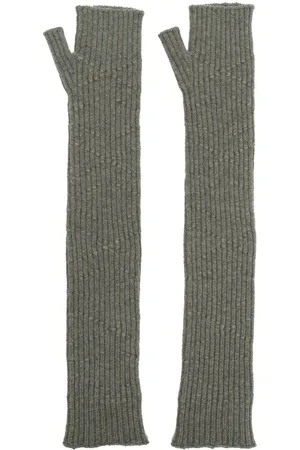 Barrie Long knit fingerless gloves