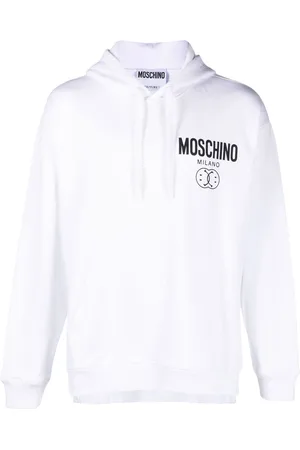 Moschino Smile logo-print cotton hoodie