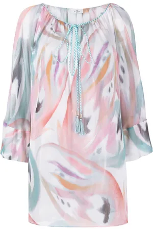 Etro Abstract-print boat neck blouse