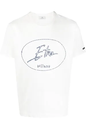 Etro Logo-embroidered cotton T-shirt