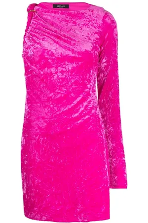 VERSACE Rolled velvet minidress
