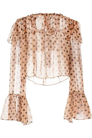 Caroline Constas Thelma polka-dot blouse