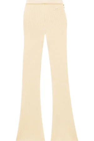 Courrèges Reediton ribbed flared trousers