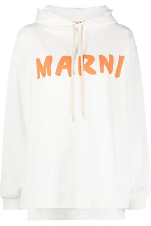 Marni Logo-print cotton hoodie