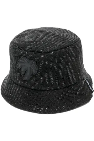 Palm Angels Palm-patch rhinestone bucket hat