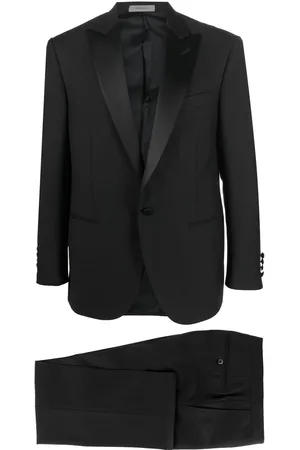 corneliani Peak lapel single-breasted virgin-wool suit