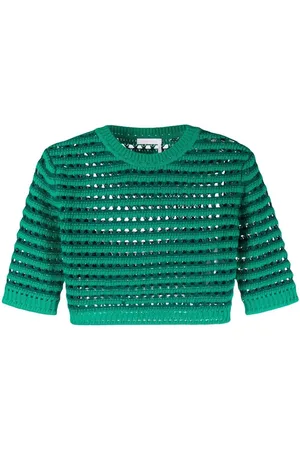 See by Chloé Honeycomb knit crop top