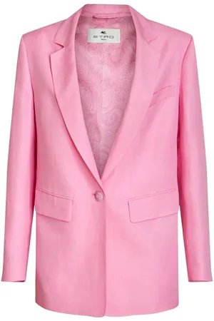 Etro Button-fastening linen-silk blazer
