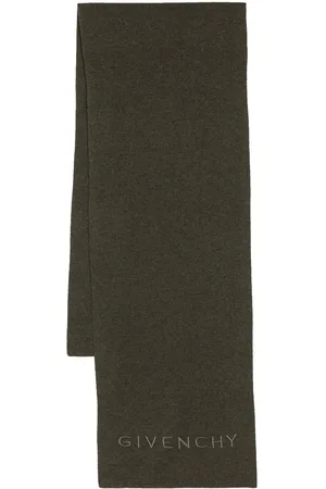 Givenchy Logo-embroidery wool scarf