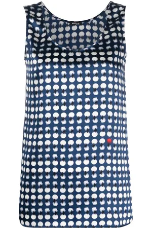 Kiton Polka-dot silk top