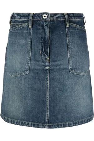 Kenzo A-line denim miniskirt