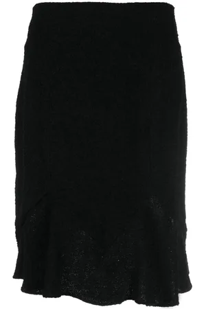 Dior 1990s flared-hem knitted skirt