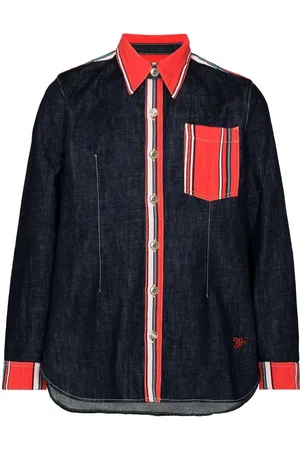 WALES BONNER Cotonou patch pocket denim shirt