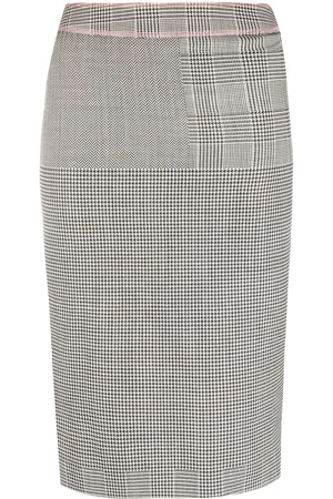 Dior 1990s houndstooth-pattern pencil skirt