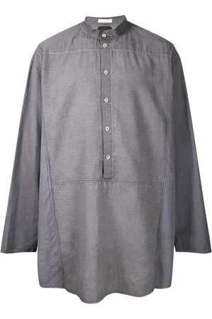 Nicolas Andreas Taralis Band-collar cotton shirt