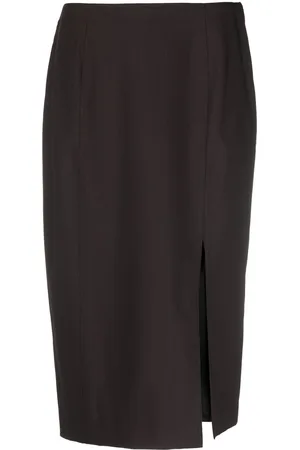 Dior 2010 side-slit midi skirt