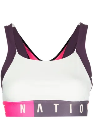 P.E Nation Motion logo-band sports bra