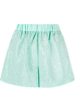 Self-Portrait High-waisted crystal-embellished shorts