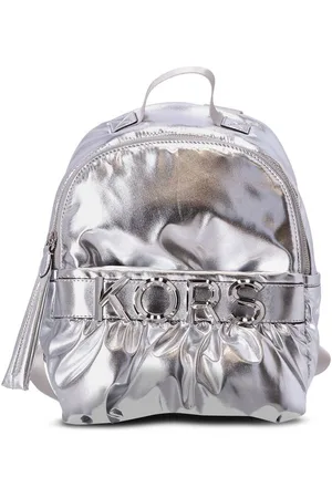 Michael Kors Logo-lettering metallic backpack