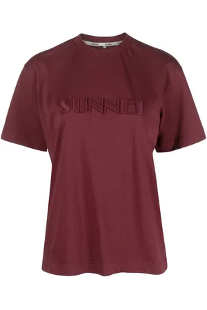 SUNNEI Logo-embroidered cotton T-shirt