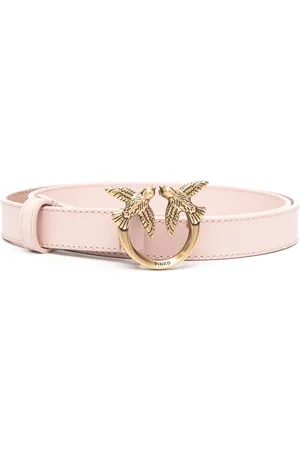 Pinko Love Berry logo-plaque leather belt
