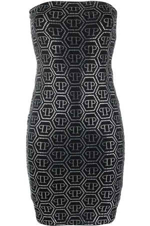 Philipp Plein Sequin-embellished monogram mini dress