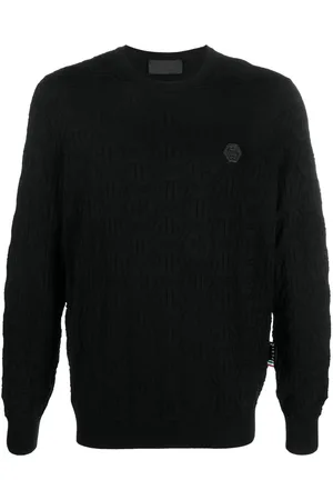 Philipp Plein Logo-patch crew neck jumper