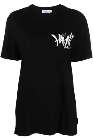 Philipp Plein Hawaii-print long-line T-shirt