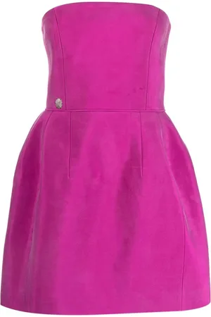 Philipp Plein Strapless silk mini dress