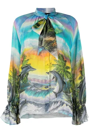 Philipp Plein Hawaii-print chiffon shirt