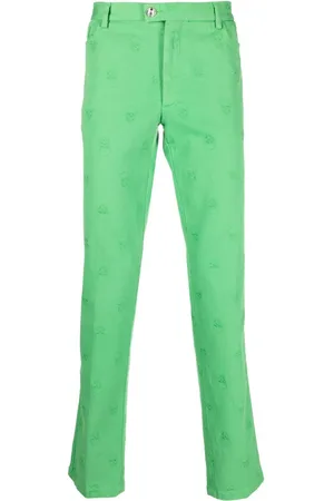 Philipp Plein Skull embroidery straight-leg trousers