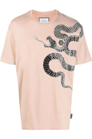 Philipp Plein Embellished snake-print T-shirt