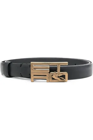 Etro Logo-buckle leather belt