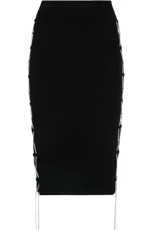 GIUSEPPE DI MORABITO High-waist lace-detail skirt