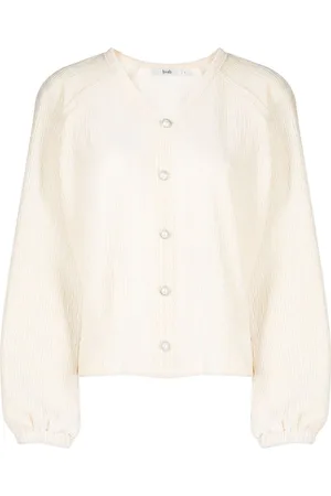 B+AB Crinkled button-down cardigan