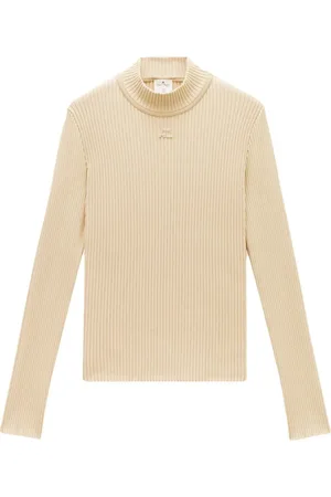 Courrèges Rib-knit mock-neck jumper