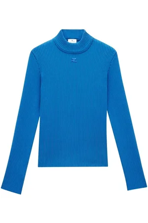 Courrèges Ribbed-knit mock-neck jumper